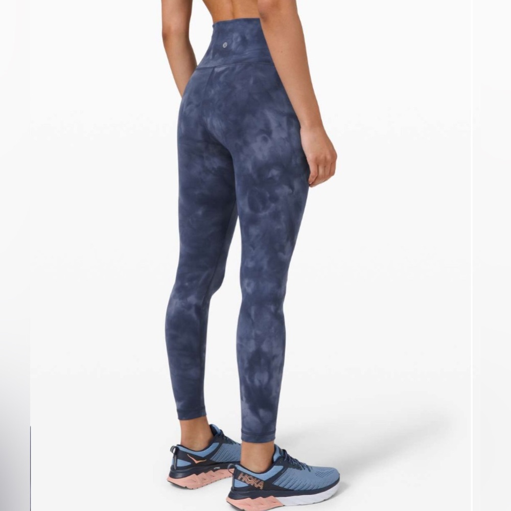 Lululemon Wunder Train Tight 25” Diamond Dye Shade Naval Blue 2